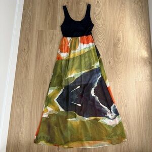 Alice+Olivia watercolor maxi dress